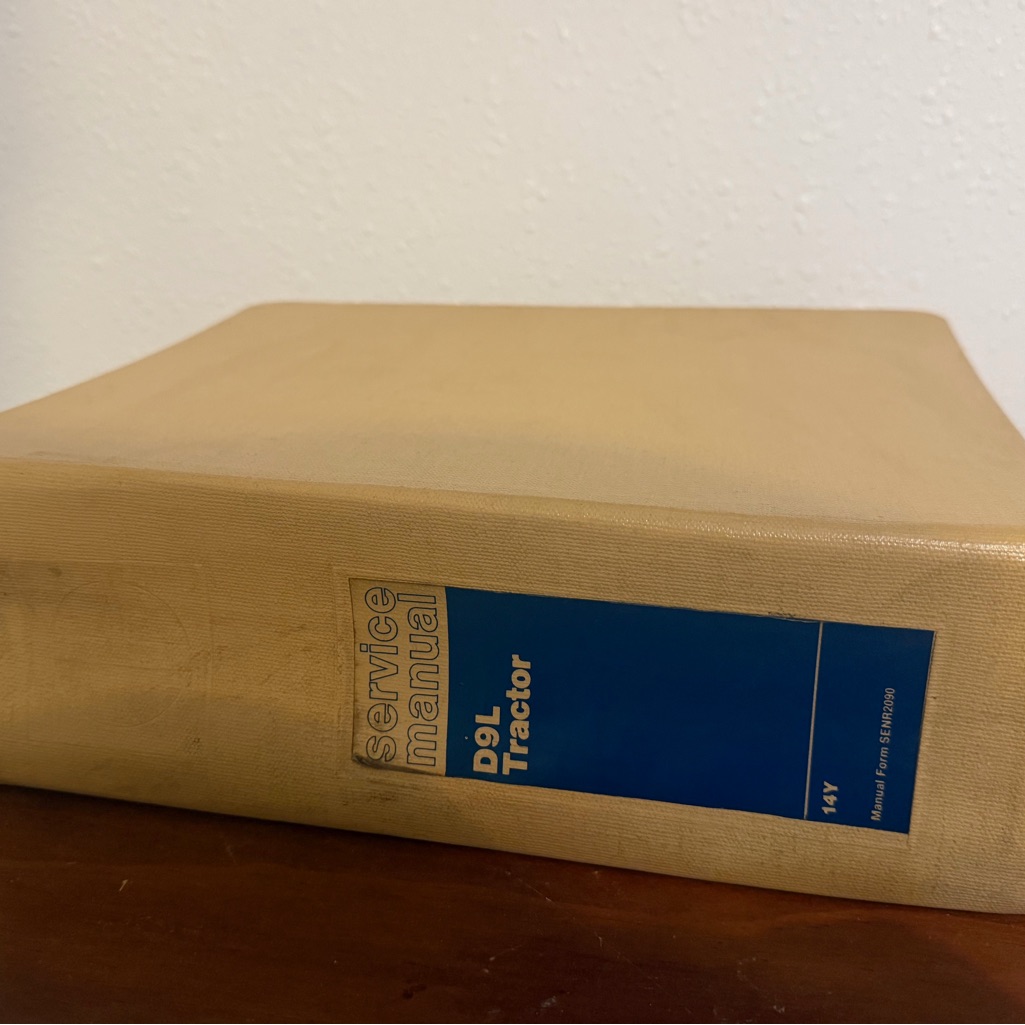 Caterpillar D9l Tractor Service Manual 14y Form Senr2090 Oem